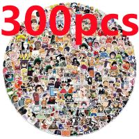 300Pcs/Set Mixed Anime Stickers PVC Waterproof Cartoon sticker DIY Graffiti Decals Laptop Car Bike Toy Sticker for Kids Stickers Labels