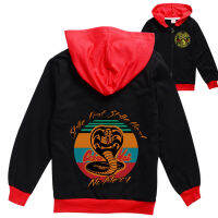 COBRA Kai เด็กชายหน้ากากเสื้อหญิงซิปเสื้อแขนยาวละครอเมริกันเด็กเสื้อแจ็คเก็ตแฟชั่น Casual 8570เสื้อผ้าเด็กฤดูใบไม้ผลิ Casual แฟชั่นเสื้อคลุมกีฬา