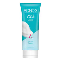 PONDS พอนด์ส แอคเน่ เคลียร์ แอนตี้แอคเน่ เฟเชียล โฟม 100 กรัม