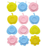 Powerful childrens meal double-sided suction cup baby tableware childrens meal anti-drop silicone fixed bowl base suction cup pad