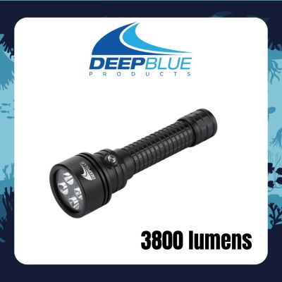 Deep Blue Typhoon Torch 3,800 Lumens - Scuba diving freediving snorkeling light night dive