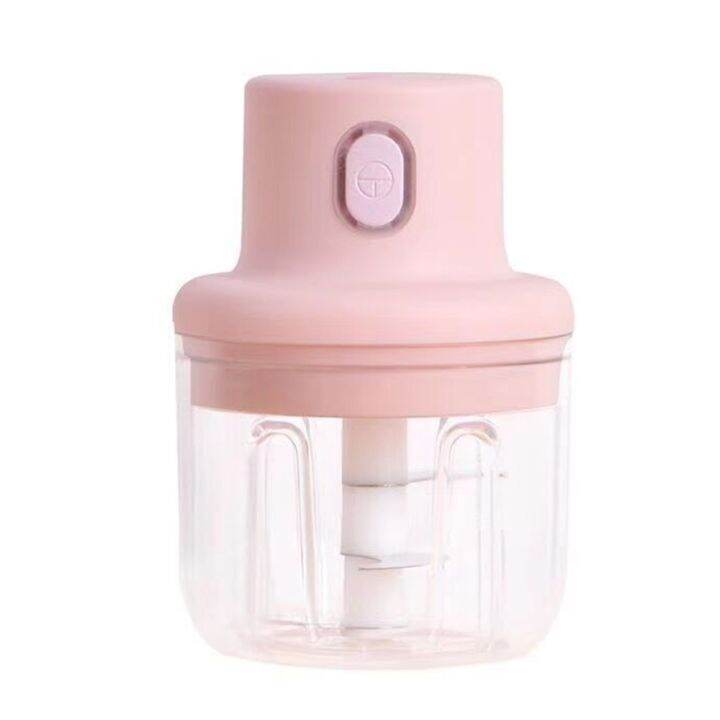 เครื่องบดอาหารไฟฟ้า-มินิน่ารัก-250ml-ไร้สาย-สเตนเลส-เครื่องบดมินิ-เครื่องสับกระเทียม-พริก-เครื่องปั่นอเนกประสงค์-ชมพู