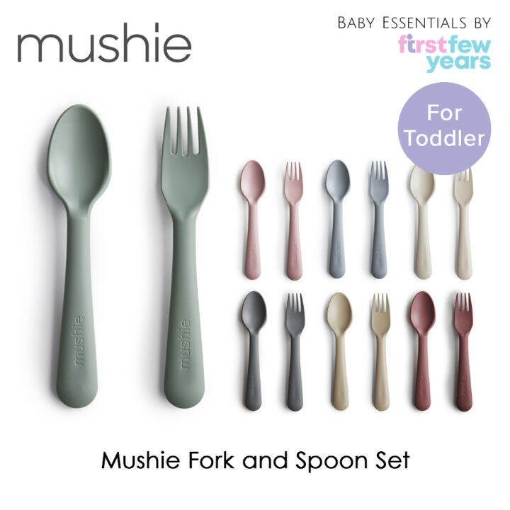 Mushie Fork and Spoon Set for Toddler (10 Colors) Lazada Singapore