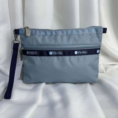 Lesportsac ใหม่การ์ตูนข้อต่อกระเป๋าคลัทช์ลำลองกระเป๋าข้อมือกระเป๋าเครื่องสำอางกระเป๋าใบเล็กกระเป๋าเชือกมือ 7105