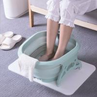 【CW】 Foot Soaking Folding Basin Plastic Foaming Massage Household Sauna Bathtub Pedicure