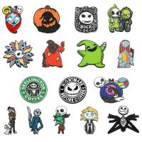 【HOT】✢✸ Anime the Nightmare Before Brooches Jack Skellington Jewelry Metal Badges Accessories Enamel Pins