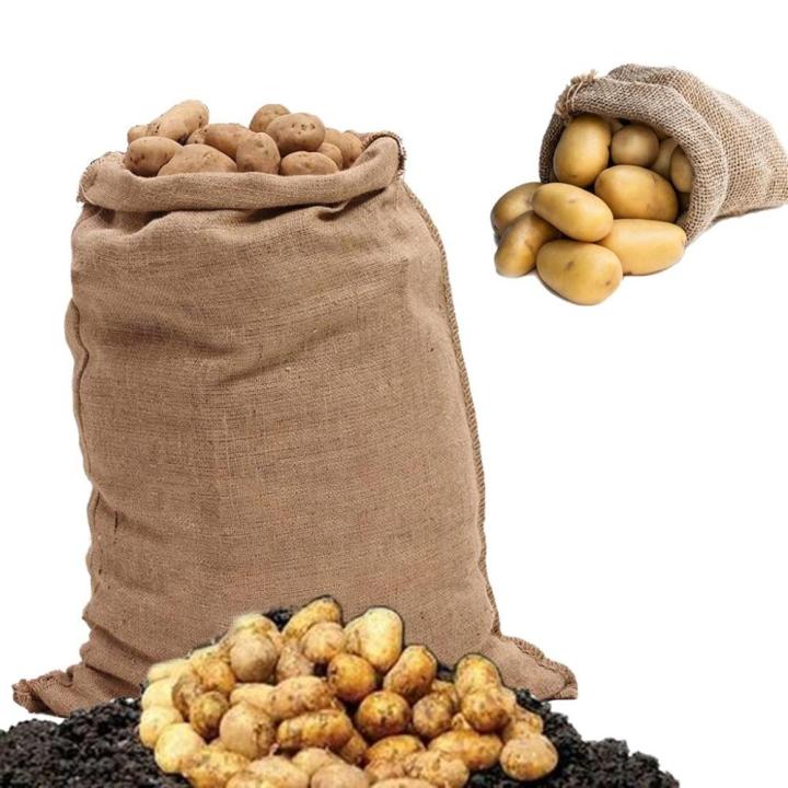 Pack of 5 Large Hessian Jute Potato Storage Sacks | DIY at B&Q
