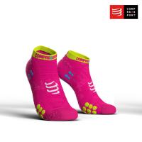 Compressport ถุงเท้าวิ่ง Run Lo-Cut Fluo Pink