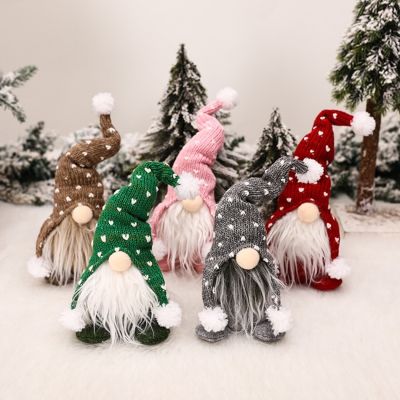 【CW】 Christmas Gnomes Doll Faceless Plush Santa Gonk Dwarf Elf Xmas Tree Hanging Ornament Home Decor Navidad Natal Gift New Year 2023