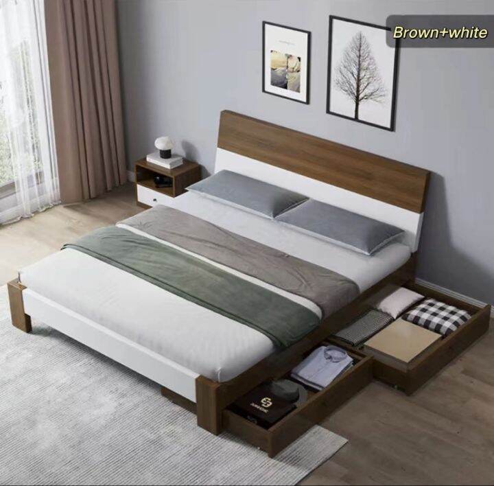 NO COD Wooden bed frame single bed queen bed king bed ,bed frame wood