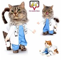ชุดหมอ เสื้อหมอ เสื้อกาวน์ ชุดแฟนซี สำหรับสุนัขและแมว ไซส์ M