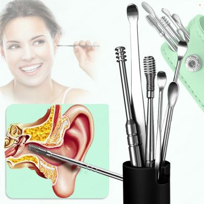 6pcs Ear Pick Remove Cleaner Ears Wax For Cleaning Earpick Clean Your Personal Health Light Earwax Remover Care Beauty