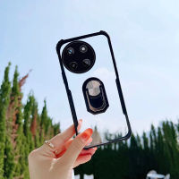 เคสโทรศัพท์สำหรับ Realme 11 4G เกราะอะคริลิคสี่มุมกันกระแทกฝาป้องกันเลนส์กล้องพร้อมที่ยึด