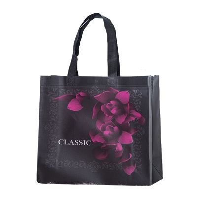 Non- Fabric Rose Flower Shopping Bag Reusable Pouch Travel Storage Handbag