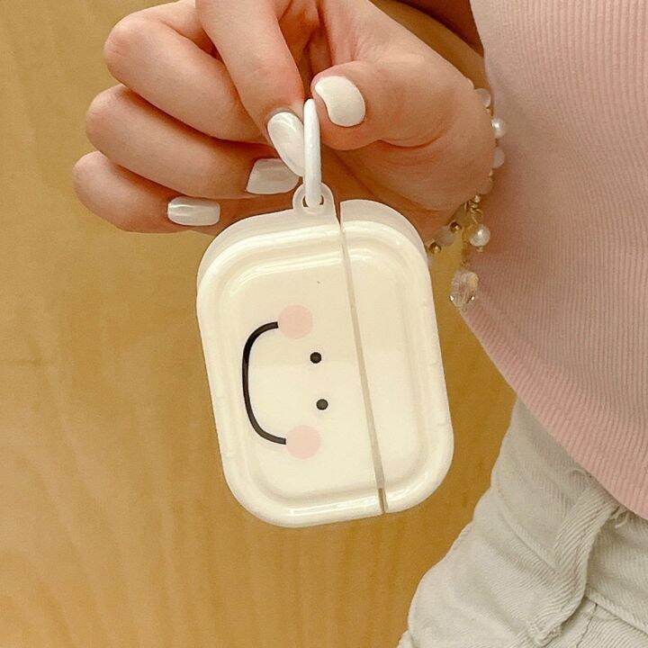 เคสหูฟังบลูทูธ-ทรงสี่เหลี่ยม-ลายหน้ายิ้มน่ารัก-อุปกรณ์เสริม-สําหรับ-airpods-2nd-generation-1-2-3