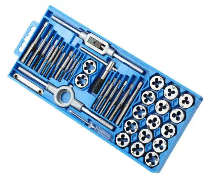 【1year warranty 】40Pcs/Set Professional Metric Tap Wrench and Die Set Cuts M3M12 Bolts Wrench
