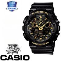 นาฬิกาข้อมือผู้ชาย Casio แท้ 100% G-SHOCK GA-100CF-1A9DR Jungle Camouflage Multifunctional Mens Watch พร้อม CMG Zero Warranty Manual Box Delivery 1 ปี