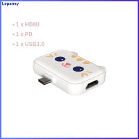 3-In-1ฮับ Usb Usb3.1 Type-C แท่นวางมือถือปลั๊ก-Play อะแดปเตอร์เครื่องแยกอเนกประสงค์ท่าเรือสำหรับ Ipad แท็บเล็ตที่เข้ากันได้