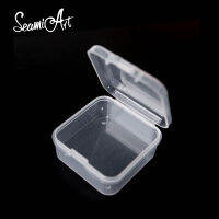 SeamiArt กล่องเก็บของพลาสติกใสขนาดเล็กสำหรับบล็อกสีน้ำรวบรวม Earings Candy Subpackage Box