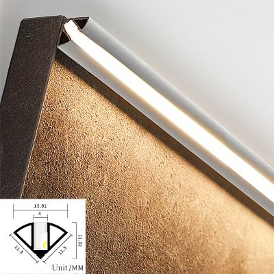 90 Degrees LED Right Angle Cabinet Shelf Layer Light Corner DC12V V Shape Super Narrow Aluminum Profile Bar Strip Lamp Showcase  by Hs2023
