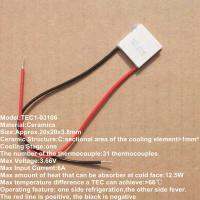 20x20x3.8mm 6A 3.66V 12.5W TEC1-03106 Thermoelectric Cooler Peltier Heatsink Electrical Circuitry Parts