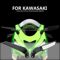 ● For KAWASAKI ZX12R ZX14R ZZR1400 TR1400 Modified Motorcycle Rearview Mirrors Wind Wing Adjustable Rotating Side Mirrors