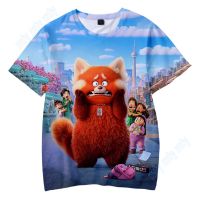 Kids Disney Cartoon T-Shirt Hot Movie Turning Red Print Short Sleeve Summer Tops For Boys /Girls