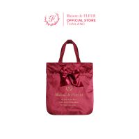 Maison de FLEUR - Velvet Ribbon Tote Bag กระเป๋าโบว์เดี่ยว ผ้ากำมะหยี่ สวยหรู ดีไซน์น่ารัก