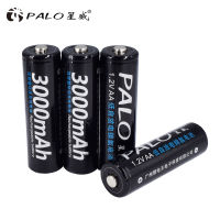 (สินค้าเฉพาะจุด) PALO AA แบตเตอรี่แบบชาร์จไฟได้1.2V AA 3000MAh Ni-MH แบตเตอรี่แบบชาร์จไฟล่วงหน้า2A กล้องไมโครโฟนของเล่น。《 Suggest Order 》