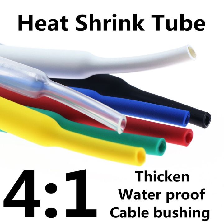 1-shrinkage4หด-1ท่อหดความร้อนพร้อมกาวท่อผนังคู่เส้นผ่าศูนย์กลาง3-5-6-8-10-12มม-สายเคเบิ้ลกันน้ำหนา