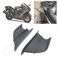 ✴เทเลส♧สำหรับ Kawasaki ZX14R ZX10R ZX6R ZX25R นินจา650 400 300 250 125รถจักรยานยนต์แอโรไดนามิกปีกลมปีกสปอยเลอร์ดัดแปลง