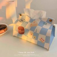 Cute Paper Towel Box Desktop Decoration Storage Dormitory  Living Room  Office  Kitchen  Toilet  Car mounted Cleaning Paper Box Tissue Holders