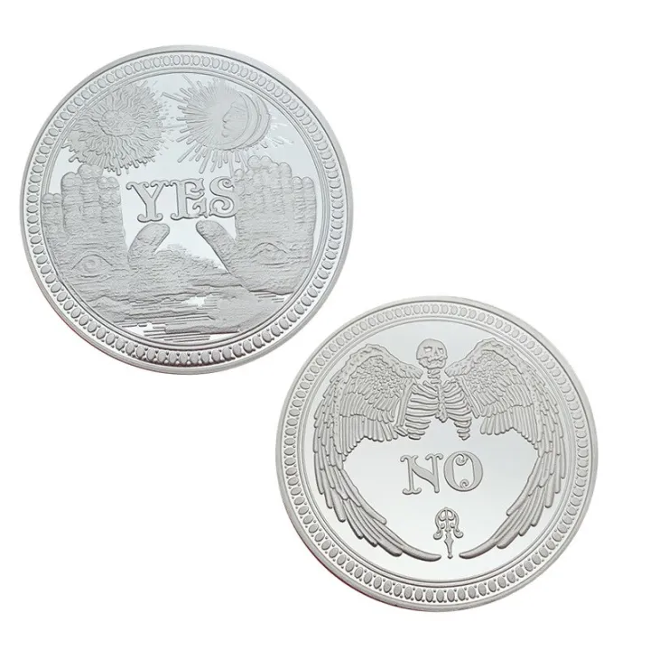 Yes or No Skull Commemorative Souvenir Challenge Collectible Coins