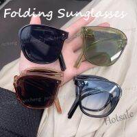 【hot sale】✵ D03 Cermin Mata Hitam Perempuan Boleh Lipat Fashionable Women Folding Sunglasses Collapsible Glasses Colorful Square Eyewear