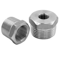 High Pressure 1/8 1/4 3/8 1/2 NPT Male To Female Hex Bushing Reducer Adapter 304 Stainless Steel Pipe Fitting Connector