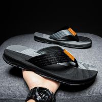 HOT★2023ผู้ชายแฟชั่น Flip Flops ชายรองเท้าแตะเดินหาดผู้ชายนุ่มสบายรองเท้าแตะใส่ในบ้านรองเท้าลำลองผู้ชายรองเท้าแตะ