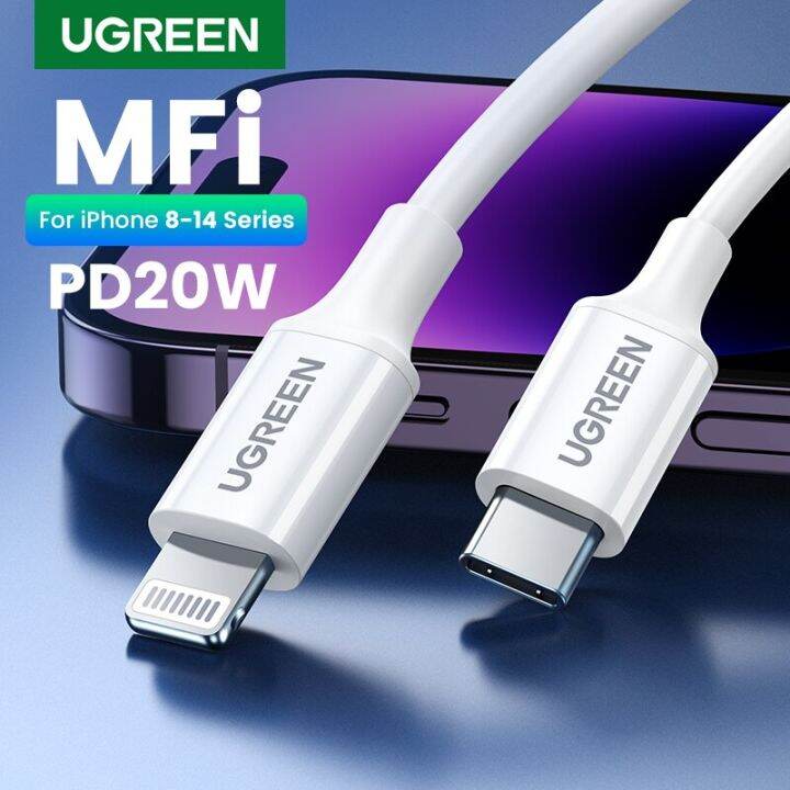 UGREEN Mfi PD20W USB C To Lightning Cable Type C Fast Charging For