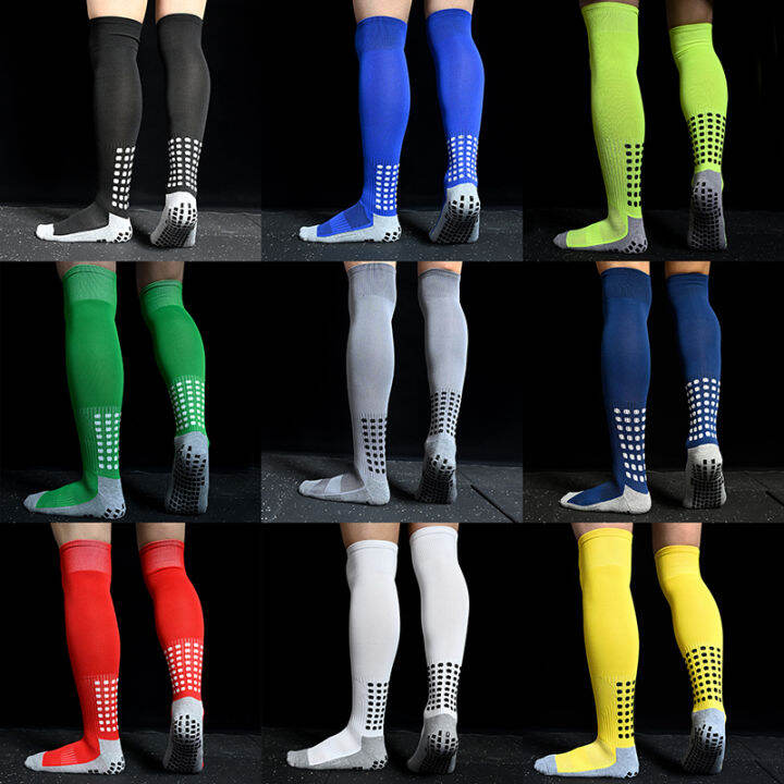 guliang630976-new-mens-non-slip-soccer-socks-breathable-knee-ผ้าขนหนูสูงด้านล่างขี่จักรยานเดินป่ากีฬาการฝึกอบรมถุงเท้าฟุตบอลยาว