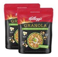 Kelloggs White Chocolate Pistachio Granola เคลล็อกส์ ไวท์ ช็อกโลกต พิสทาชิโอ กราโนล่า 220g. (2แพค)