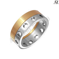 ANGELINO RUFOLO Ring ดีไซน์ Crown Roller แหวนผู้ชาย Stainless Steel 316L(สแตนเลสสตีล)คุณภาพเยี่ยม สีเงิน/ทอง