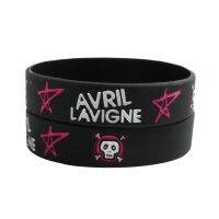 สร้อยซิลิโคน Avril ดนตรี Rock Roll พังก์สตาร์สายรัดข้อมือซิลิโคนแฟชั่น1ชิ้น