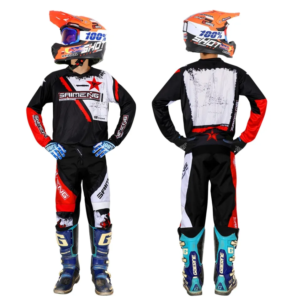 Motocross jérsei corrida 20/22/24/26/28 criança roupas infantis