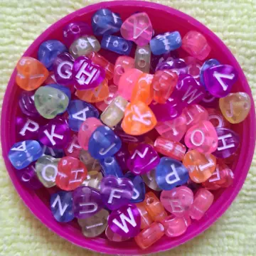 Letter Beads Alphabet Beads Gold Alphabet Bulk Beads Wholesale Beads Letter  Cube Beads Random Mix 100pcs
