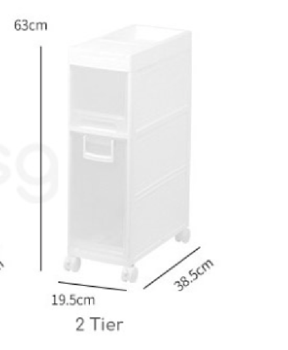 Movable Slim Drawer Rack Kitchen Storage Box Home Organizer