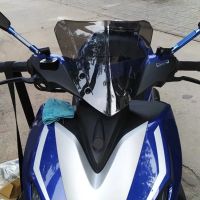 Motorcycle Windshield with LED Lamp Windscreen Air Wind Deflector for Aerox155 NVX155