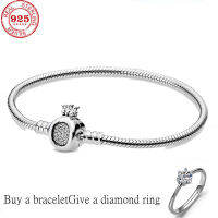 Genuine 100 925 Sterling Silver Crown celet Fits Original celet Charm Snake celet for Womens High Quality Classic Jew