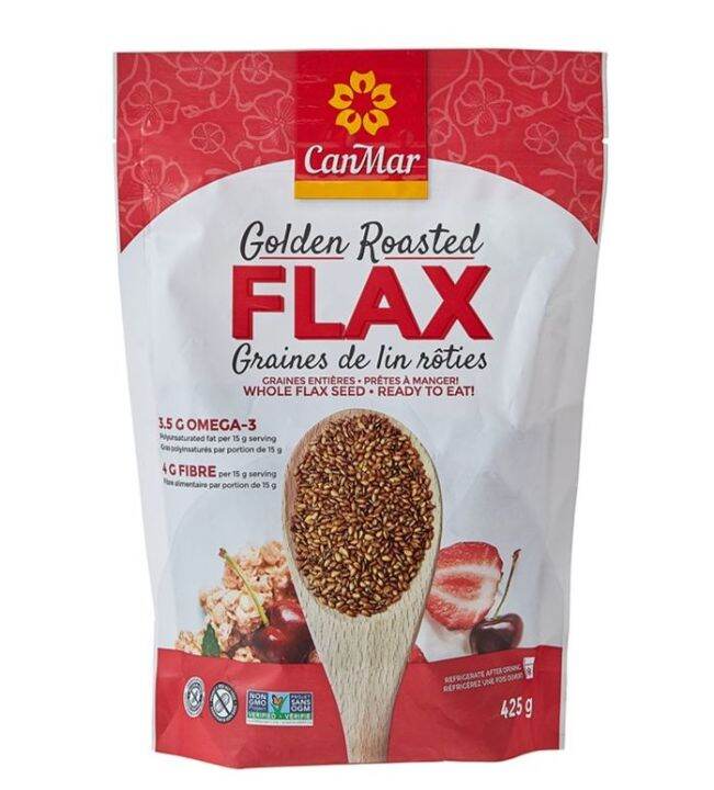 CanMar Golden Roasted Flaxseed แคนมาร์ มิลค์ เมล็ดแฟลกซ์ 425g. Lazada