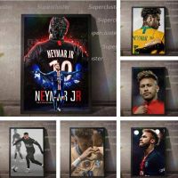 ♈☫☎ Neymar ภาพโปสเตอร์ผ้าใบ พิมพ์ลายฟุตบอล Superstar สําหรับตกแต่งผนังบ้าน