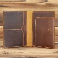 【LZ】 Vintage Genuine Leather Passport Case Men Travel Wallet Document Organizer Handmade Cow Leather Covers for Passports
