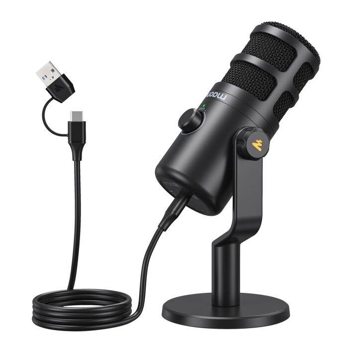 MAONO Dynamic USB Microphone With Typec Connector For Phone Compute
